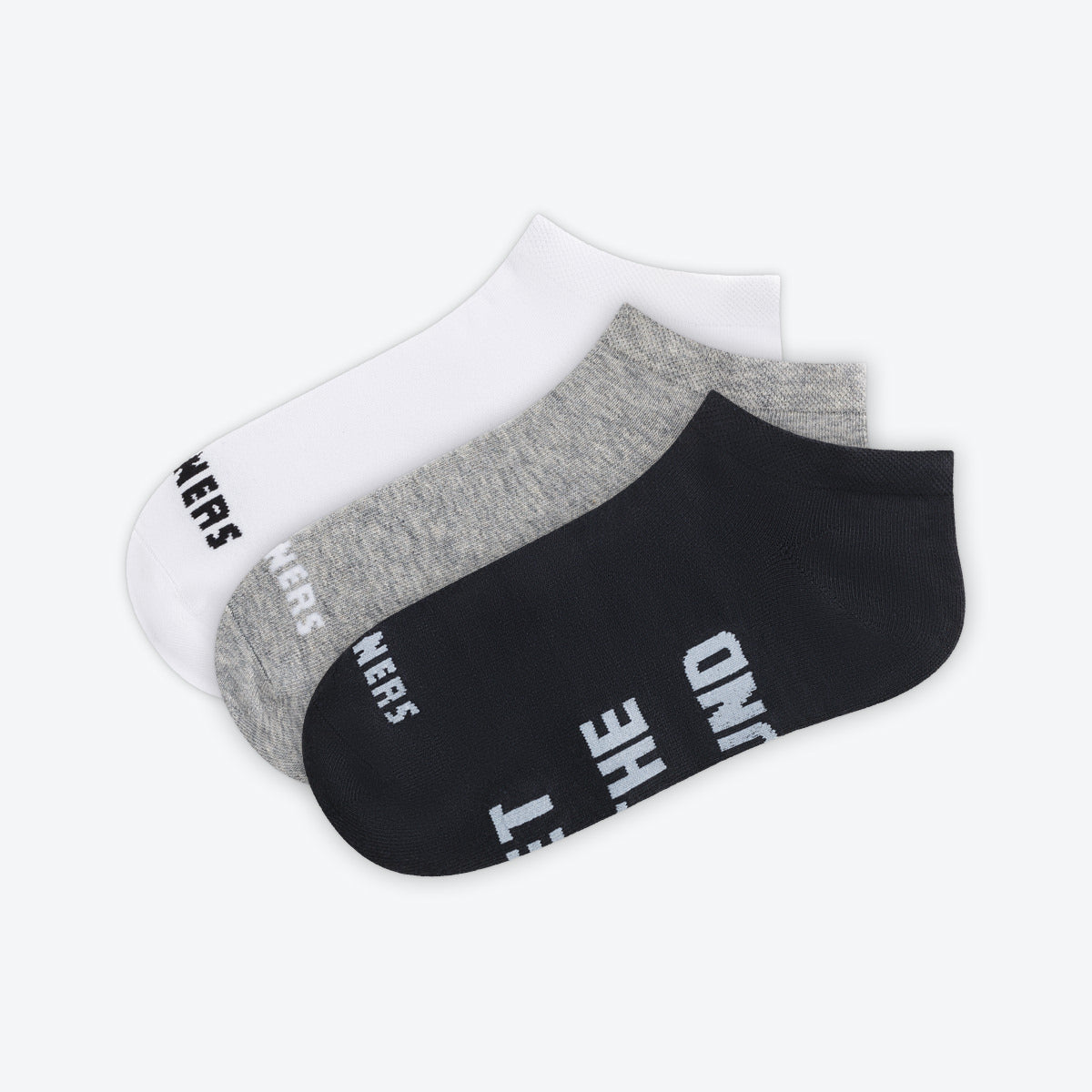 Socken Low Cut White/Grey/Black (Dreierpack)