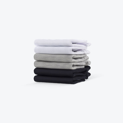 Socken Low Cut White/Grey/Black (Dreierpack)